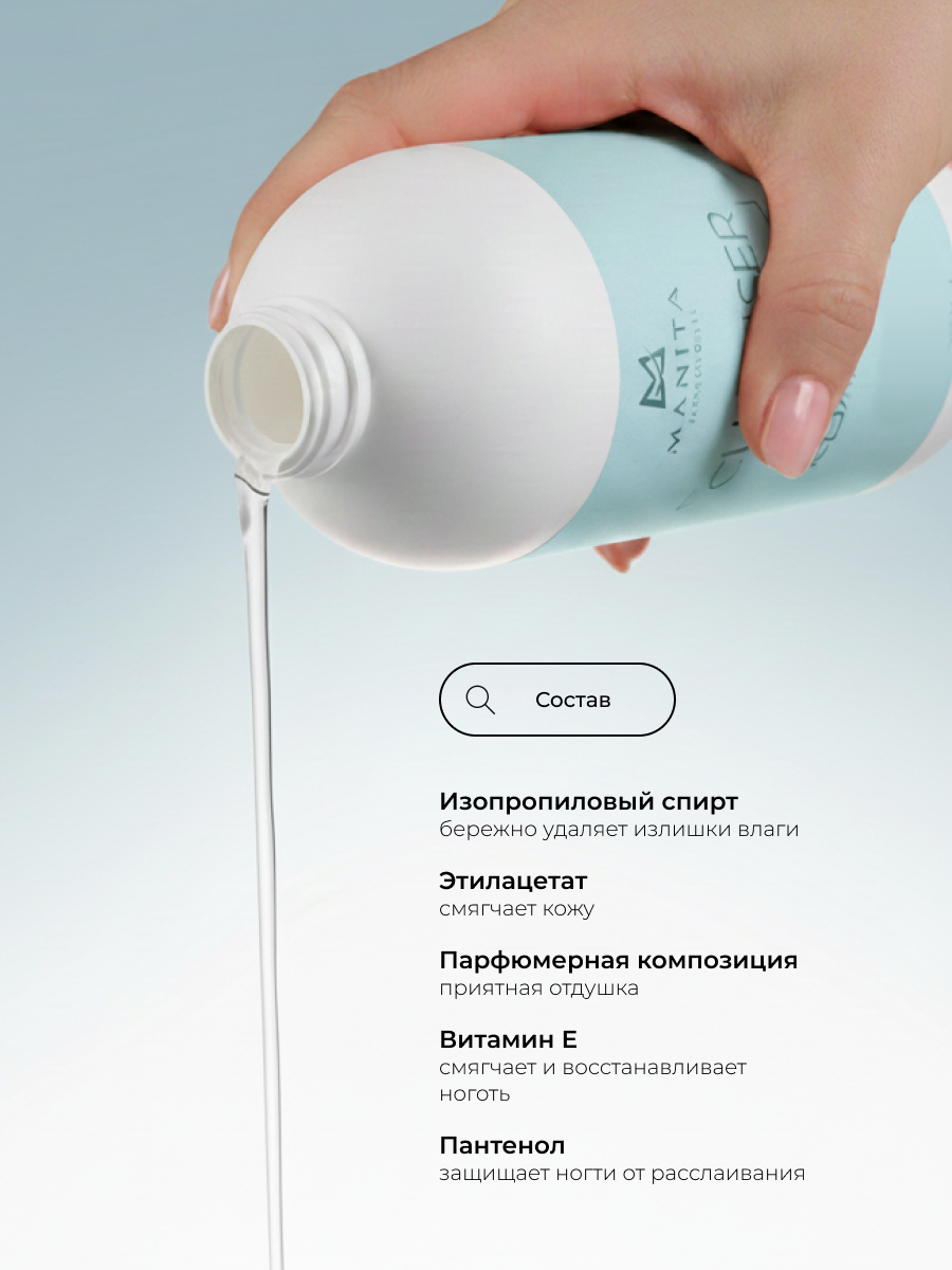 Manita Professional Обезжириватель для ногтей универсальный 4 в 1 "Coconut Paradise" 1000 мл