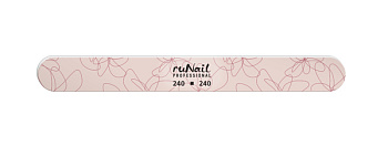 RuNail Пилка для натуральных ногтей (розовая, закругленная, 240/240) RuNail Пилка для натуральных ногтей (розовая, закругленная, 240/240)