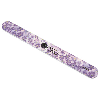 YOKO Пилка для ногтей с рисунком 240/240 Сирень YOKO Пилка для ногтей с рисунком 240/240 Сирень