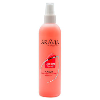 Aravia Professional Лосьон для подготовки кожи перед депиляцией с экстрактами мяты и березы, 300мл