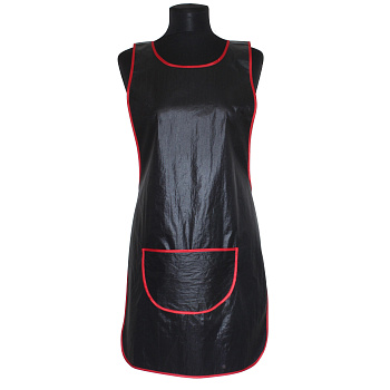 Фартук Двухсторонний Чёрный с красным кантом Ф32-46