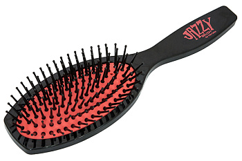 Harizma Щетка Массажная средная Чер./красная (овальная)