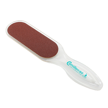 Терка для ног CAMILLEN-60 с пластиковой ручкой Широкая, прозрачная