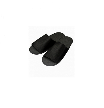 1-Touch Тапочки открытые Стандарт жесткая подошва Пенопропилен Черный 25 пар/поштучно"М"
