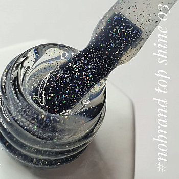 NoBrand Топ с эффектом втирки Top Shine 03, 10мл NoBrand Топ с эффектом втирки Top Shine 03, 10мл