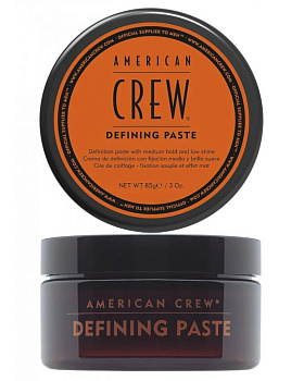 American Crew Паста со средней фиксацией и низким уровнем блеска для укладки Defining Paste, 85мл