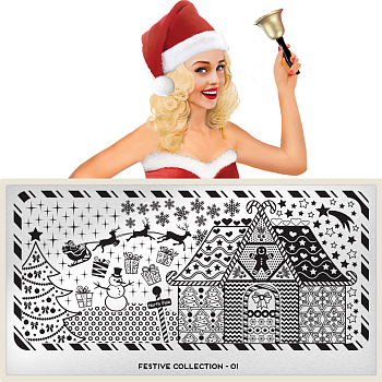 MoYou London Пластина для стемпинга Festive №01