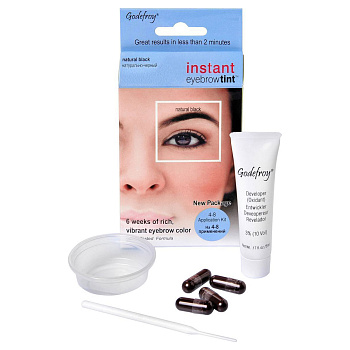 Godefroy Краска-хна в капсулах для бровей (тон черный) 4 капсулы