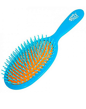 Harizma Щетка Массажная малая Голубая/оранж (овальная)