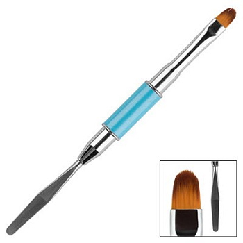 Irisk Кисть овальная с трапециевидной с металлической лопаткой для Polygel, В тубе