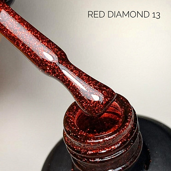 Sova De Luxe Red Diamond 13 гель-лак, 15мл.
