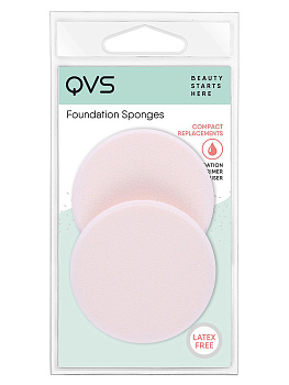 QVS Спонжи для нанесения тональной основы, 2шт