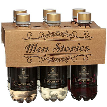 Men Stories Шампунь для волос Wash Me (Fresh-2, Purifiant-2, Booster-2) Набор 6 шт.