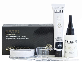 ESTEL ENIGMA Краска для бровей и ресниц №3 Графит, 20мл