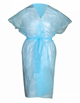 1-Touch Халат кимоно ЛЮКС без рукавов Голубой, 10шт/уп.