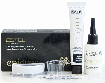 ESTEL ENIGMA Краска для бровей и ресниц №1 Черная, 20мл