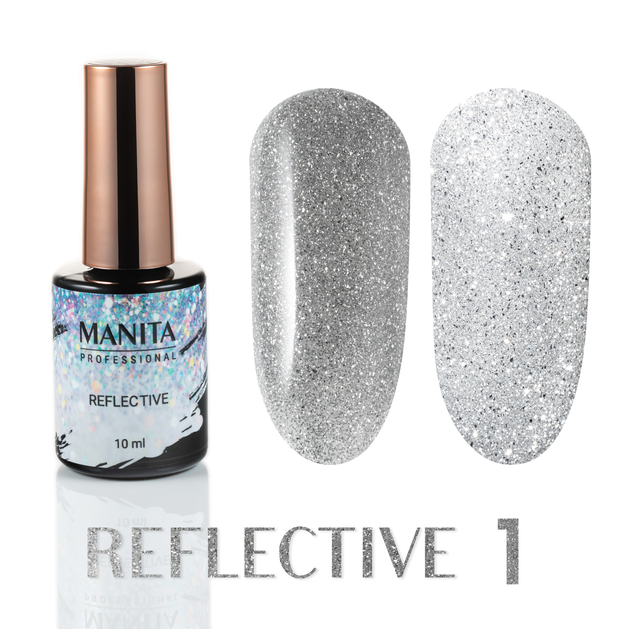 Manita Professional Гель-лак REFLECTIVE светоотражающий 01, 10мл.