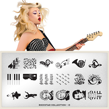 MoYou London Пластина для стемпинга Rockstar №13