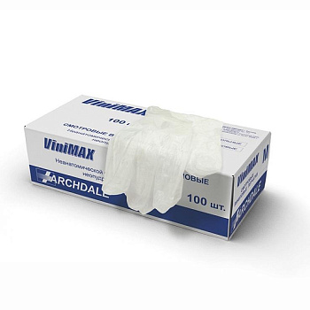 Перчатки Виниловые неопудренные 100шт. ViniMax - M