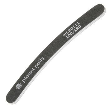Planet Nails Пилка для ногтей бумеранг черная 100/180 Planet Nails Пилка для ногтей бумеранг черная 100/180