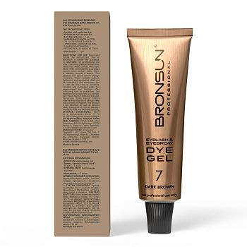 Bronsun Краска для ресниц и бровей Темно-коричневый №7, 15мл