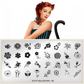 MoYou London Пластина для стемпинга Kitty №02