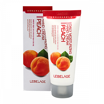 Lebelage Крем для рук увлажняющий с персика - Daily moisturizing peach hand cream, 100мл