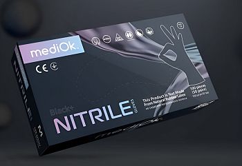 Перчатки mediOk нитриловые, цвет Черный (Carbon), размер M