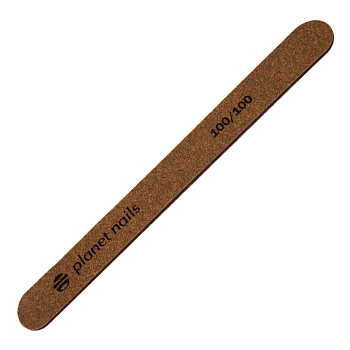 Planet Nails Пилка для ногтей стандартная коричневая ECO 100/100 Planet Nails Пилка для ногтей стандартная коричневая ECO 100/100