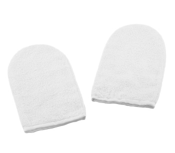 Махровые варежки для парафинотерапии Белые, 1 пара