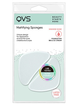 QVS Матирующие спонжи для лица, 2шт