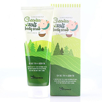 Elizavecca Скраб для тела с экстрактом зеленого чая - Green tea salt body scrub, 300г