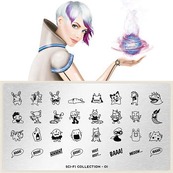 MoYou London Пластина для стемпинга Sci-fi №01