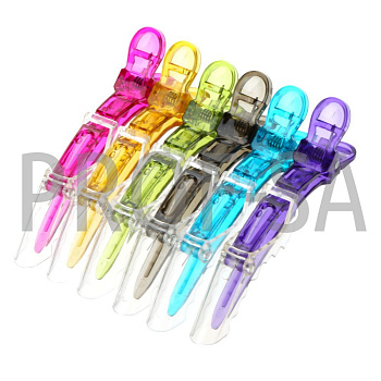 Зажим пластмассовый Крокодил Особо прочный Зеленый 4шт