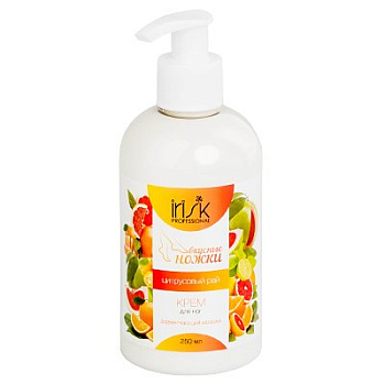 Irisk Размягчающий мозоли крем для ног, Цитрусовый рай,250мл