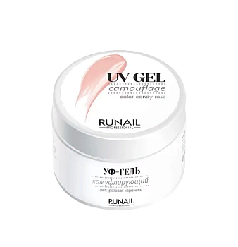 RuNail Камуфлирующий УФ-гель (Розовая карамель), 15г