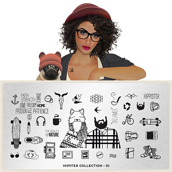 MoYou London Пластина для стемпинга Hipster №01