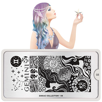MoYou London Пластина для стемпинга Zodiac №05