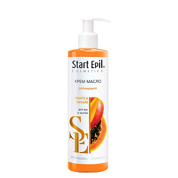 Start Epil Крем-масло для рук Манго и Папайя, 250мл