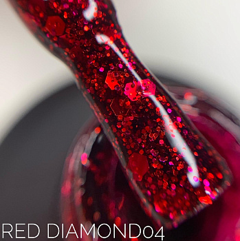 Sova De Luxe Red Diamond 04 гель-лак, 15мл.