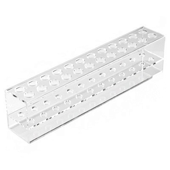 Irisk Подставка для кистей и пинцетов  Акриловая прямоугольная,24х4х6см (24 ячейки)