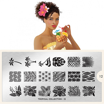 MoYou London Пластина для стемпинга Tropical №12