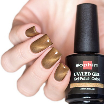 Sophin Гель-лак №711 Cat Eye Gold UV/LED, 12мл