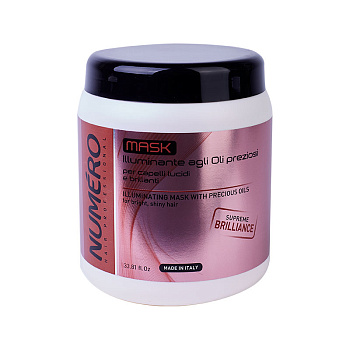 Brelil NUMERO BRILLIANCE Маска с маслом Макадамии и Арганы для Бриллиантового блеска 1000мл