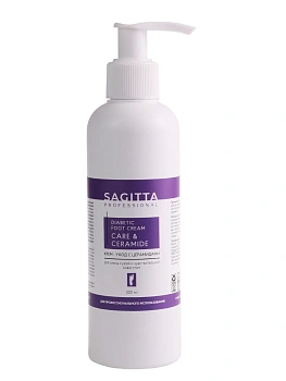 Sagitta Крем-уход с церамидами для очень сухой и чувствительной кожи стоп Care&Ceramide, 200мл