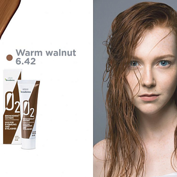 BrowXenna® Краска для бровей и ресниц OXYGEN O2 #WARM WALNUT 6.42, 15мл