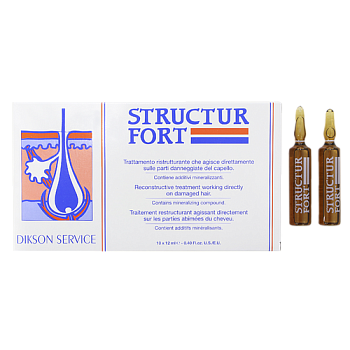 Dikson STRUCTUR FORT Восстан. безжизненных, посеченных и осл. волос (укрепляющий корни) 10*12 мл.