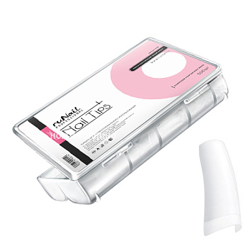 RuNail Типсы (классический белый френч, короткая контактная зона), 500шт