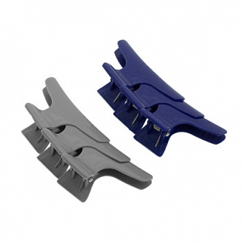 Зажимы для волос пластмассовые широкие 12шт. цветной SIBEL