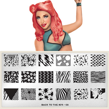 MoYou London Пластина для стемпинга Time Traveller BACK TO THE 80'S №02